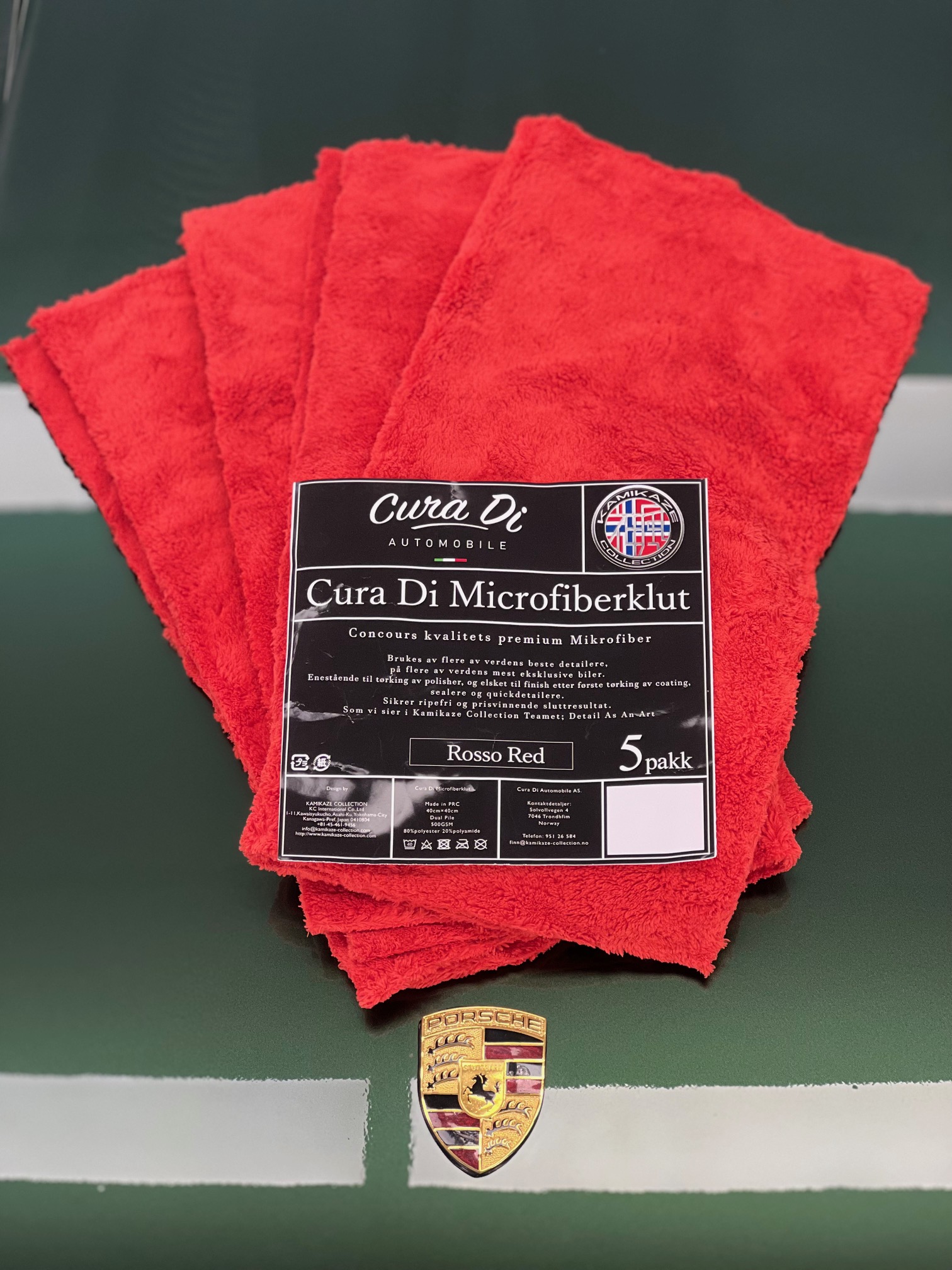 Microfiberklut Curadi 5 pk Rosso